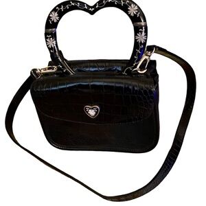 Brighton Rare Heart Corazon Black Purse